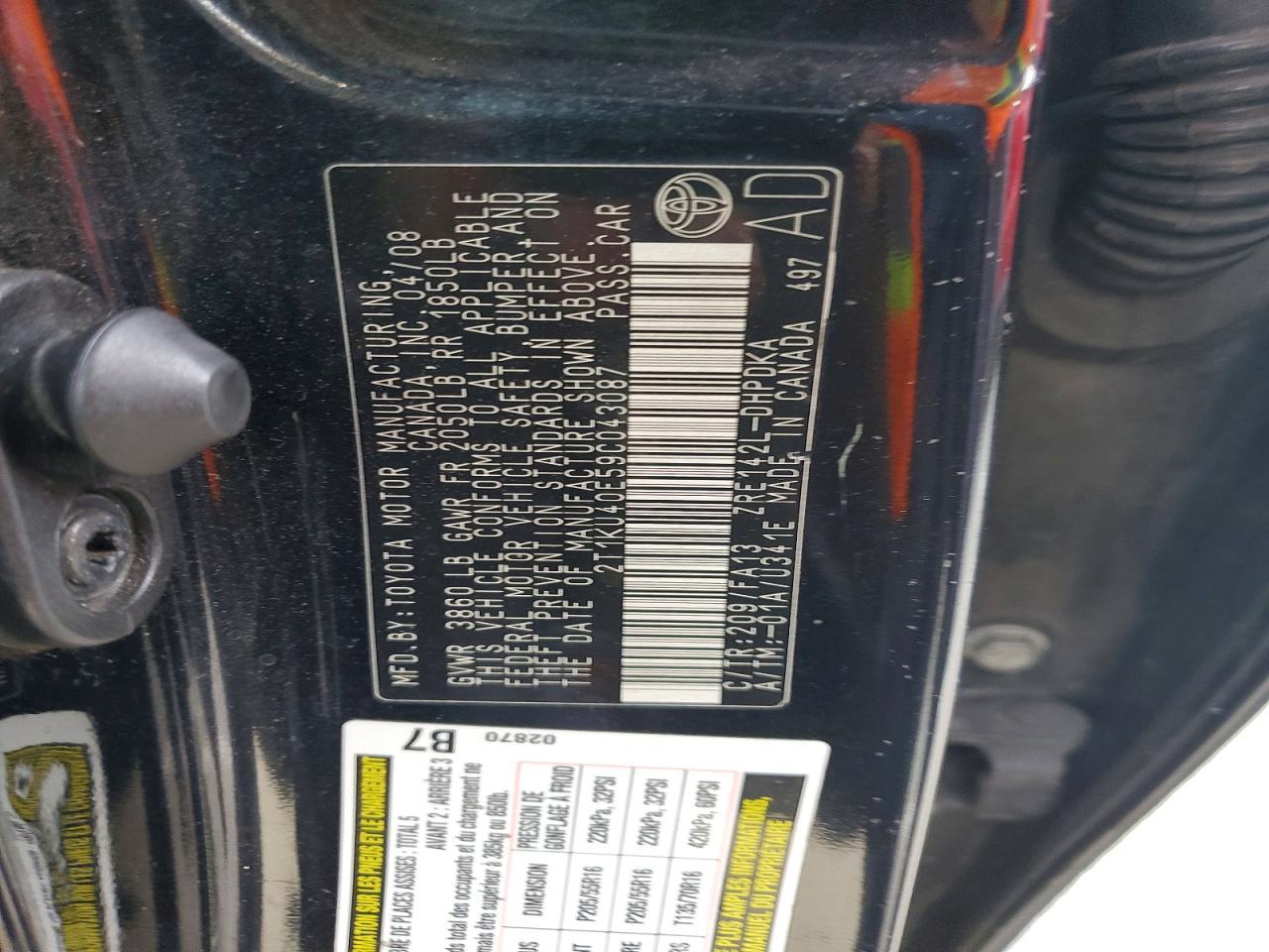 2009 Toyota Corolla Matrix