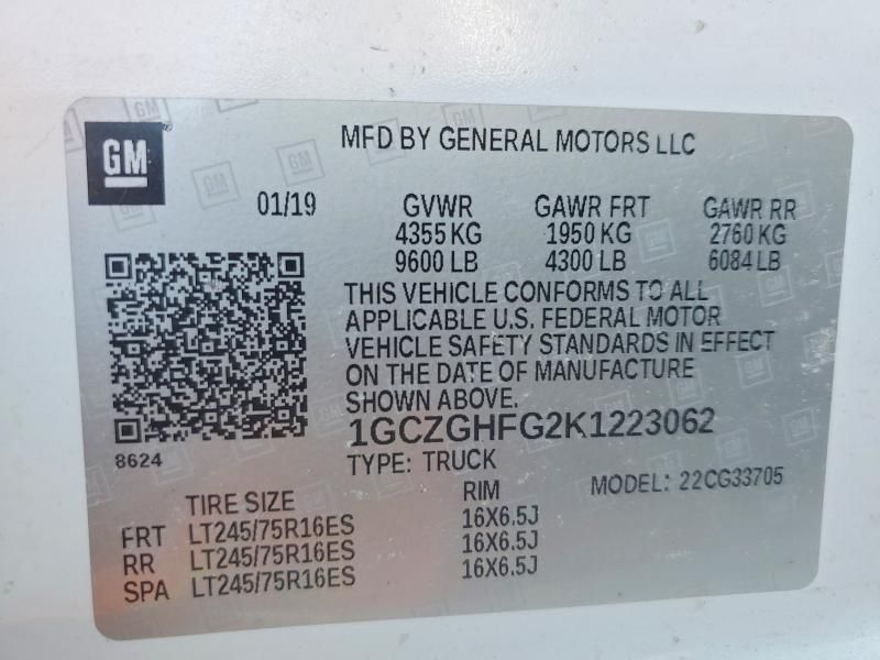 2019 Chevrolet Express G3500 Utility / Service Van