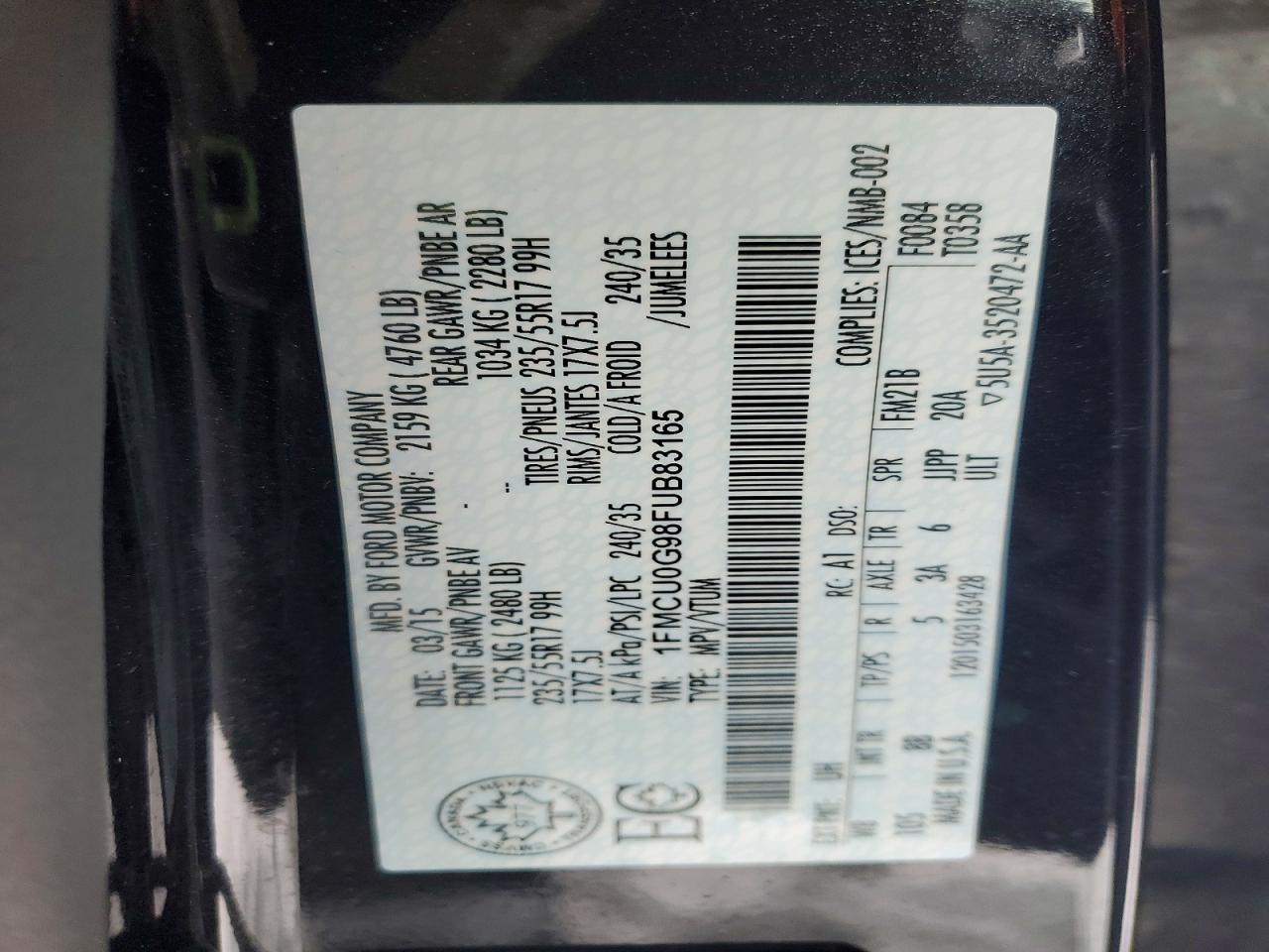 2015 Ford Escape se