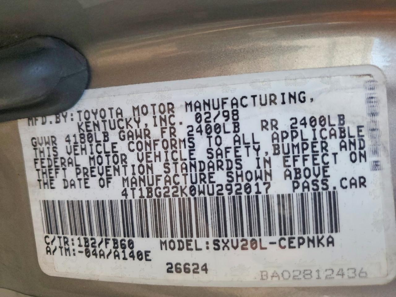 1998 Toyota Camry ce