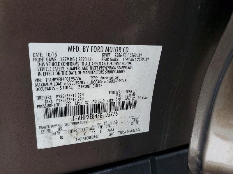 2015 Ford Taurus sel