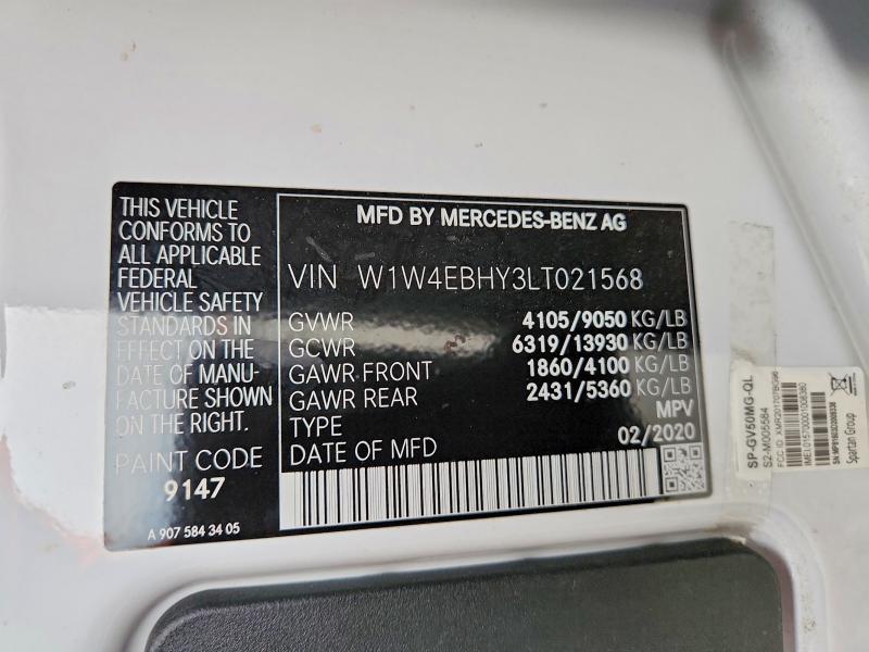 2020 Mercedes-Benz Sprinter 2500