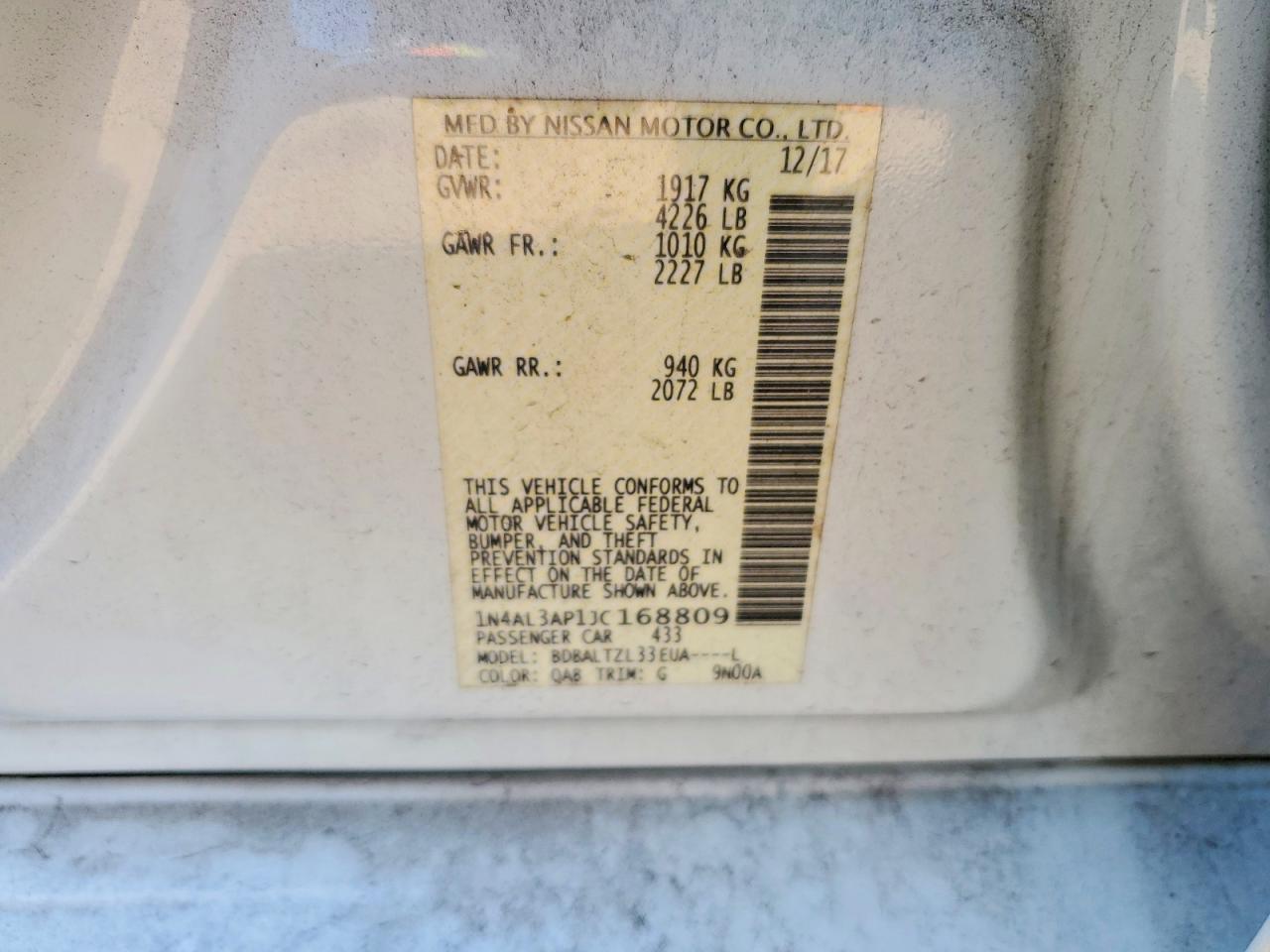 2018 Nissan Altima 2.5