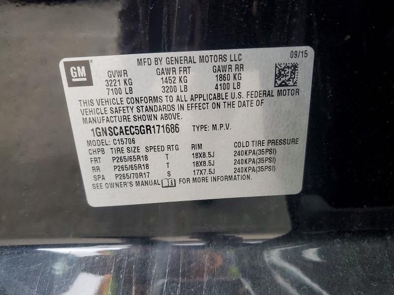 2016 Chevrolet Tahoe C1500 ls