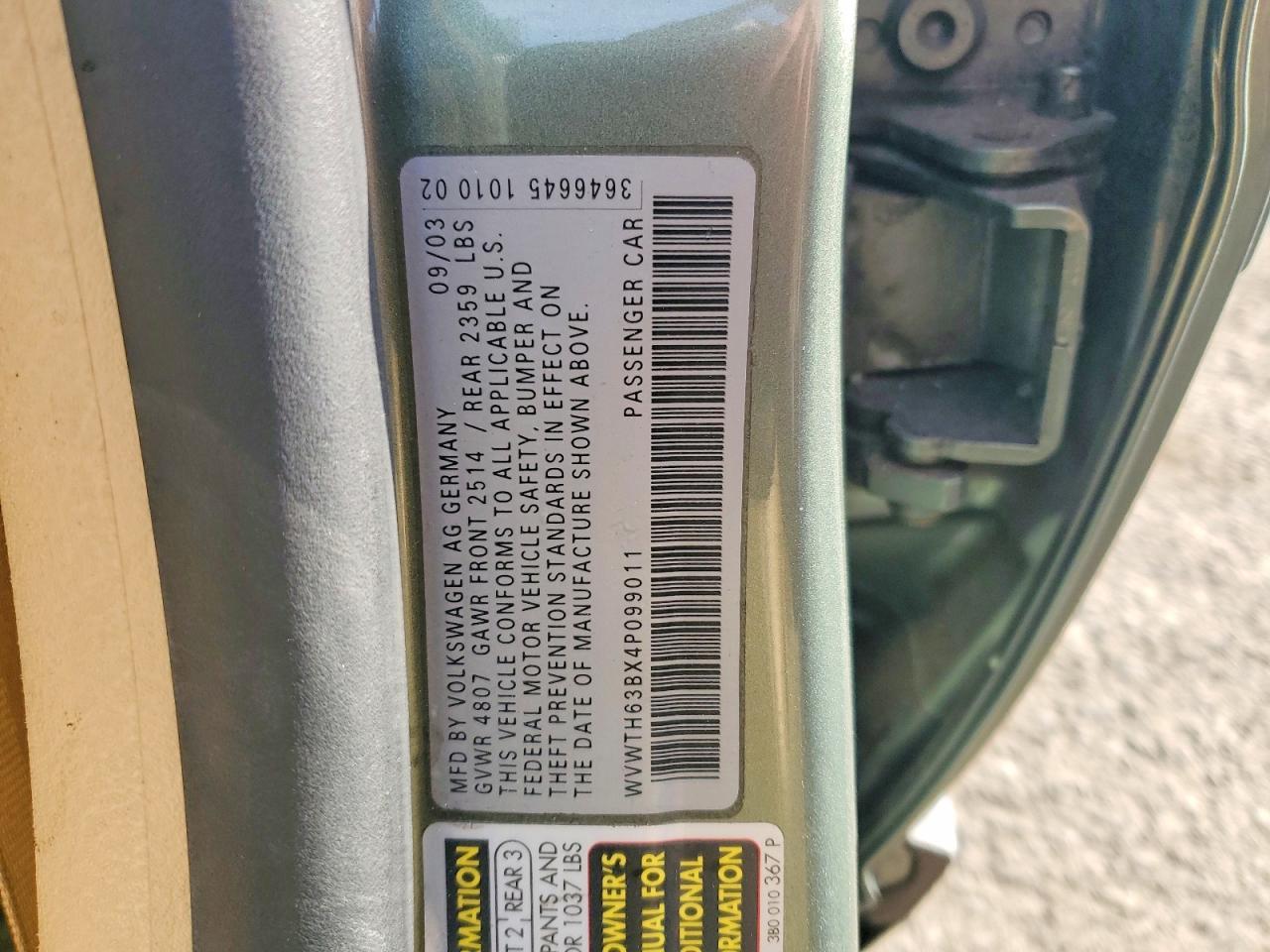 2004 Volkswagen Passat glx 4motion