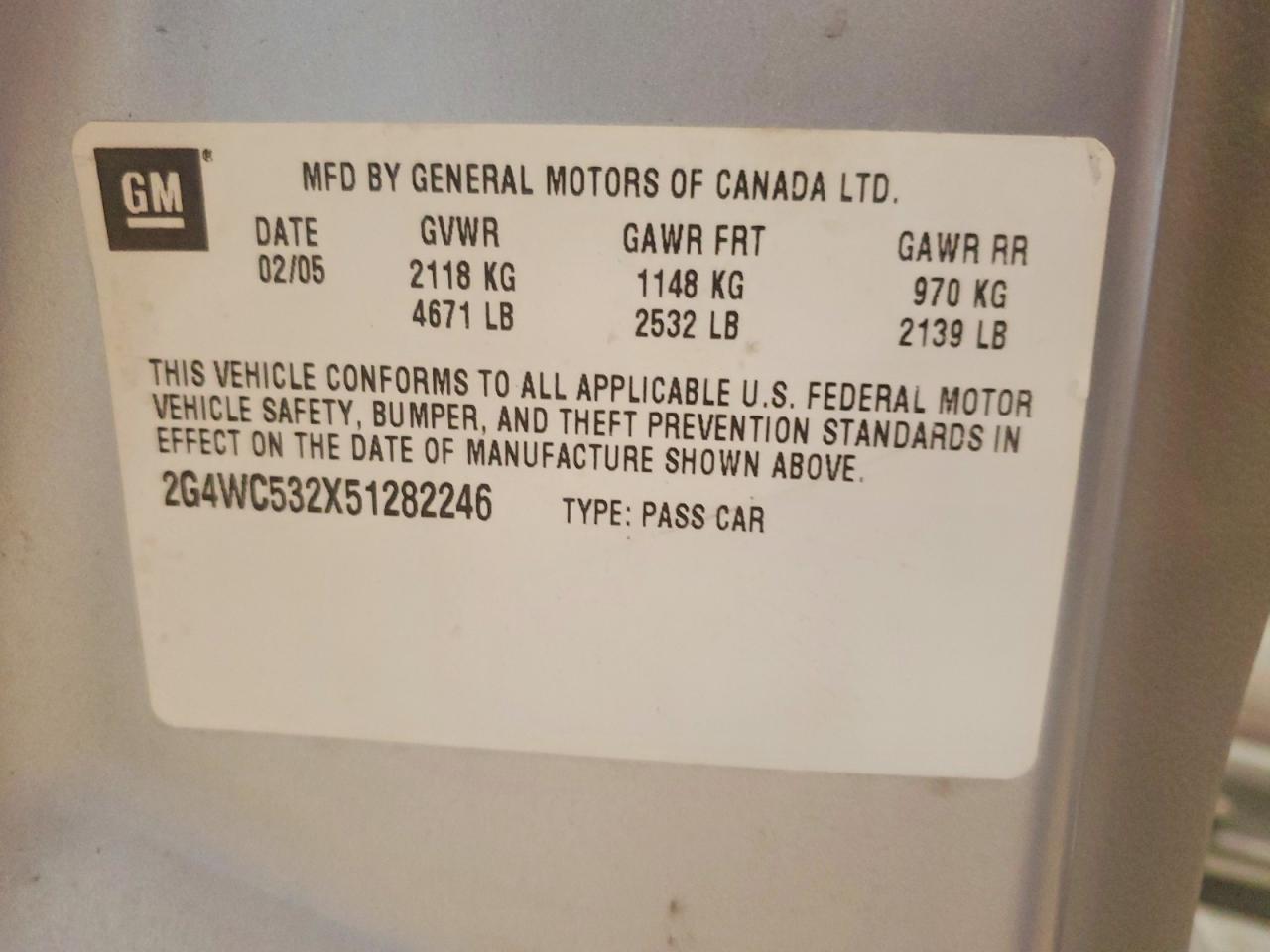 2005 Buick Lacrosse cx