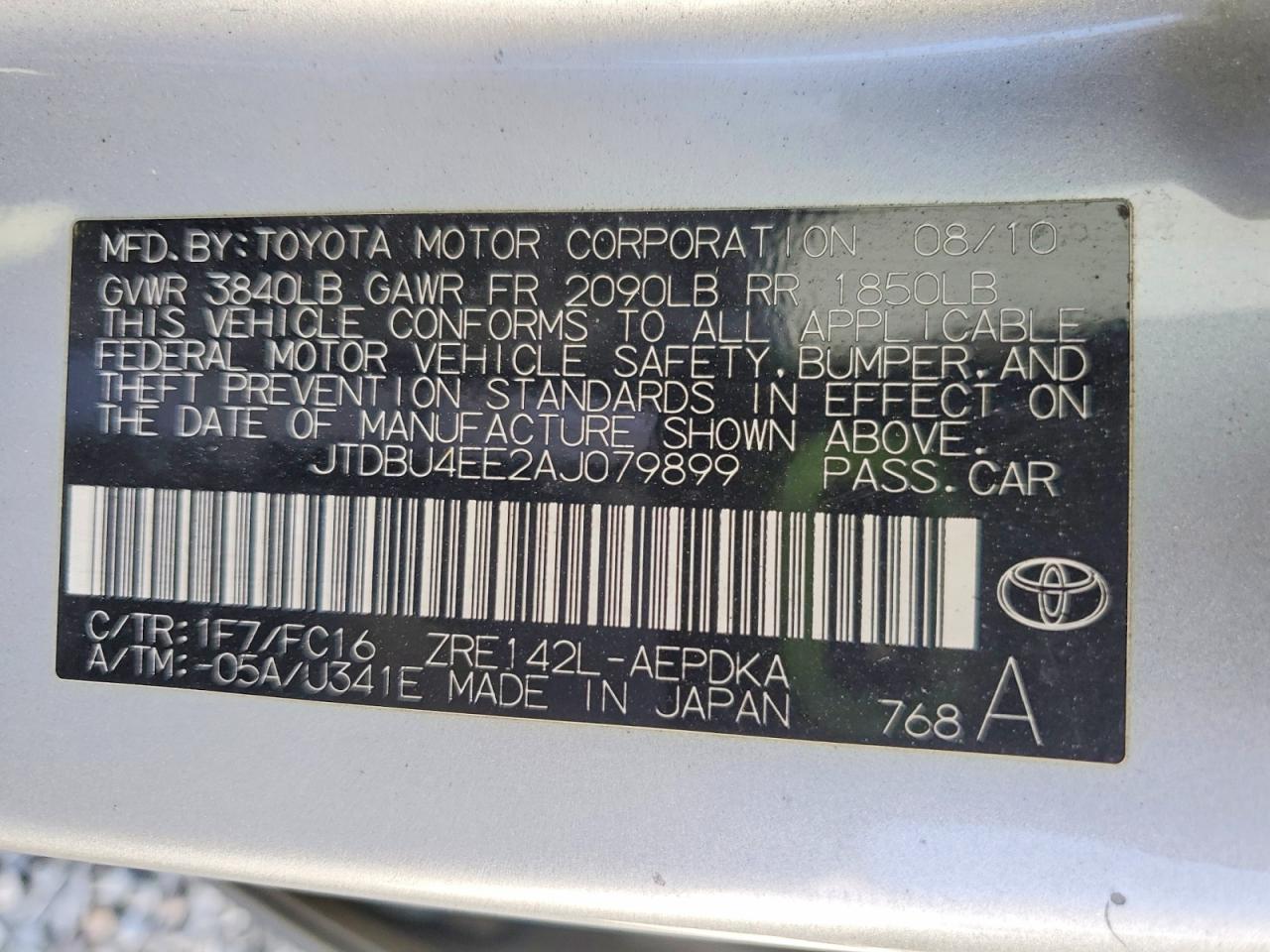 2010 Toyota Corolla Base