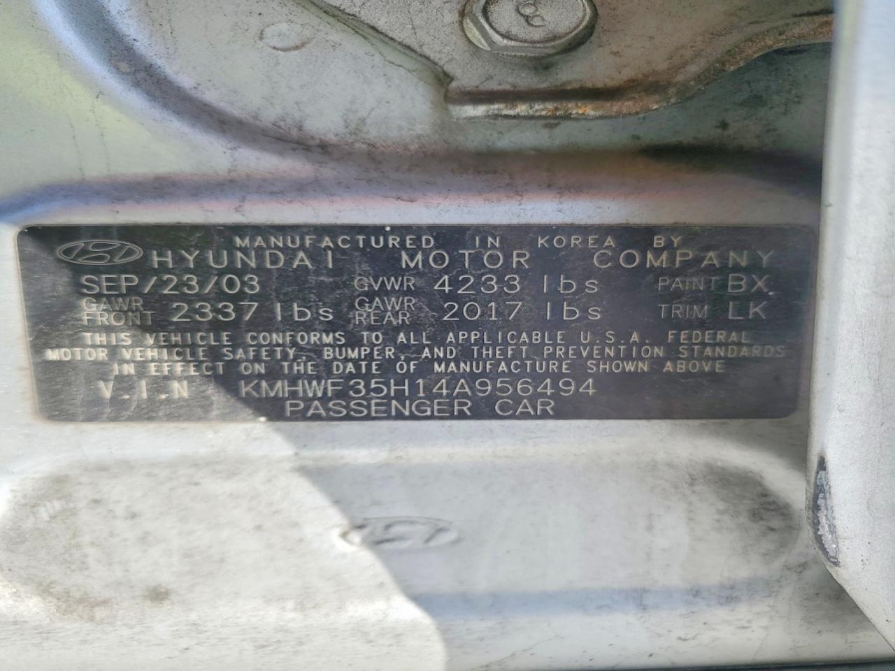 2004 Hyundai Sonata gls