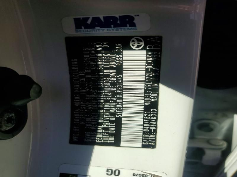 2018 Toyota Corolla l