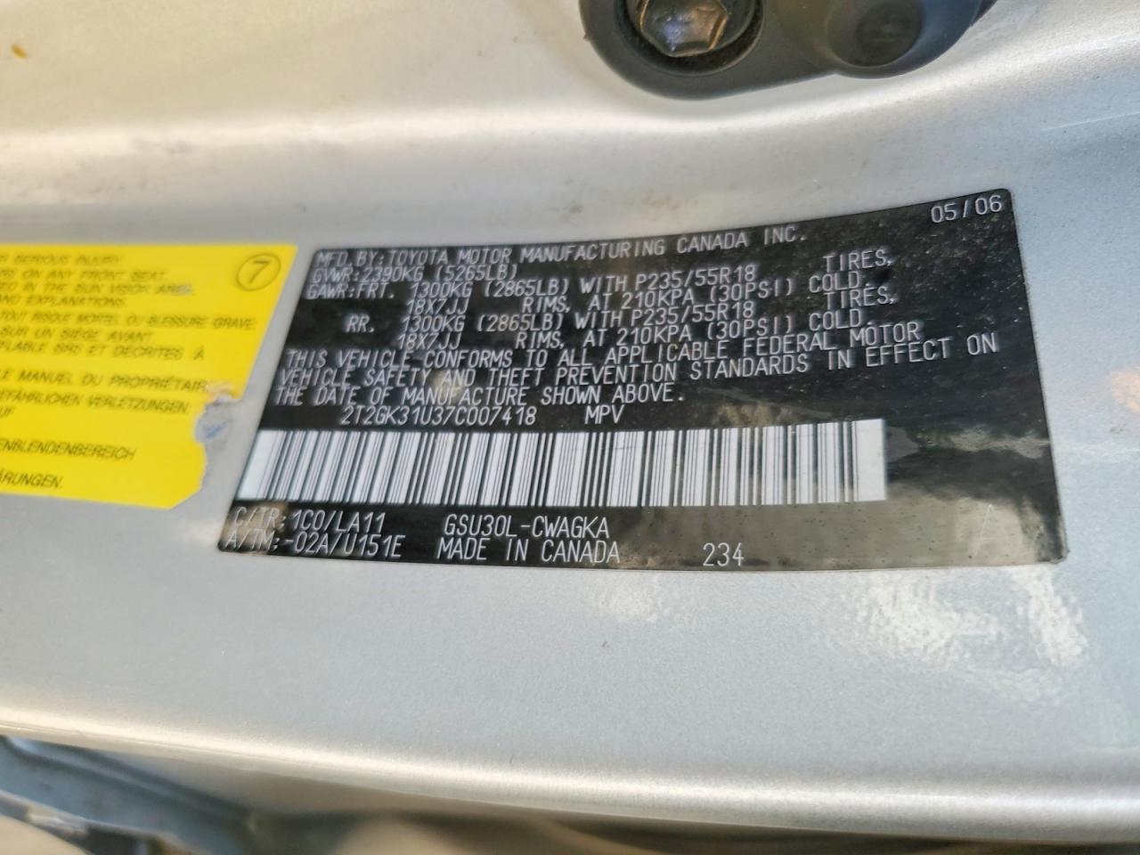 2007 Lexus Rx 350