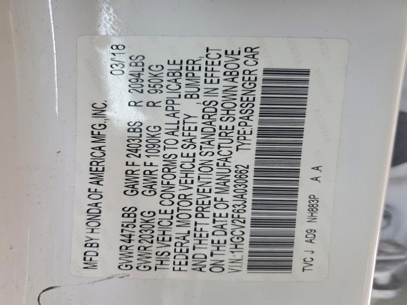 2018 Honda Accord exl