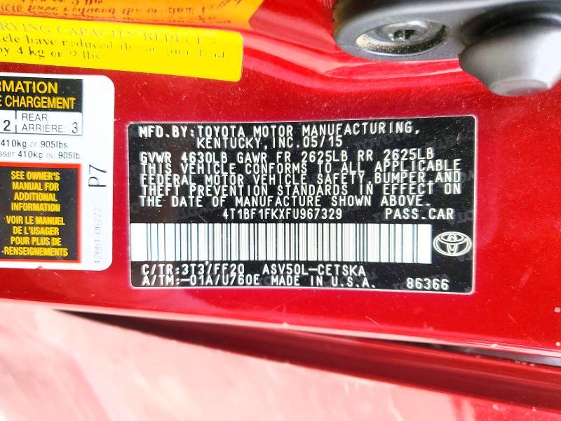2015 Toyota Camry le
