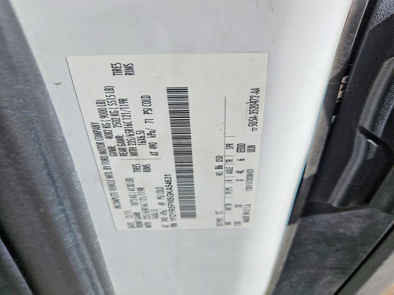 2016 Ford Transit Utility / Service Truck