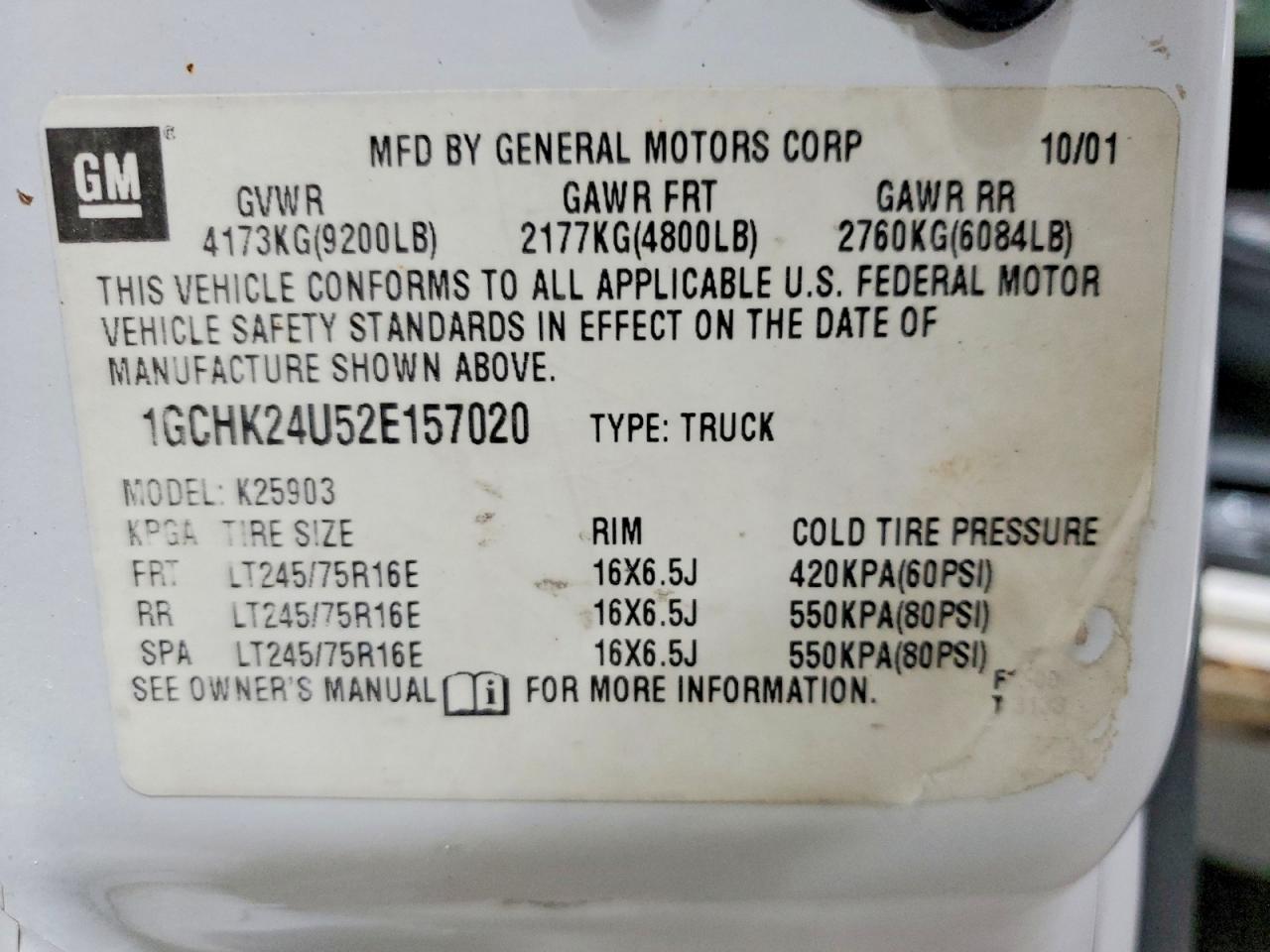 2002 Chevrolet Silverado K2500 Heavy Duty