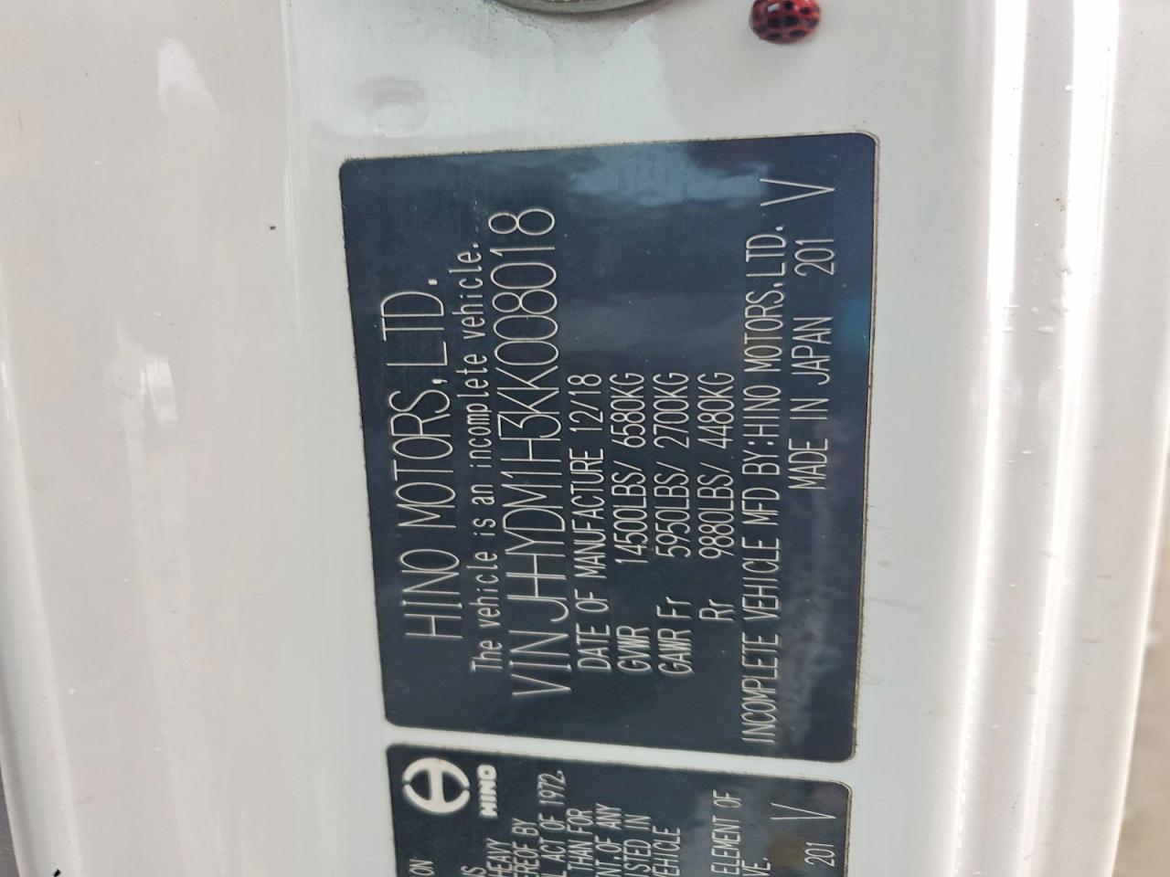 2019 Hino 155