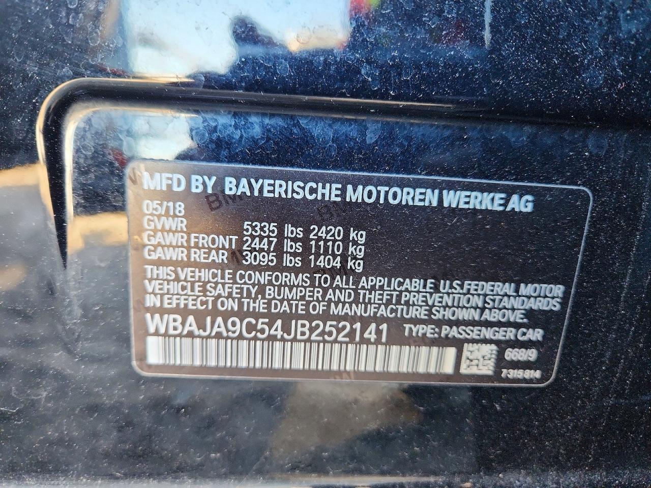 2018 BMW 530e