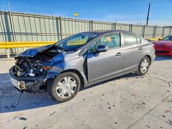 Honda Civic salvage cars for sale: 2012 Honda Civic Hybrid