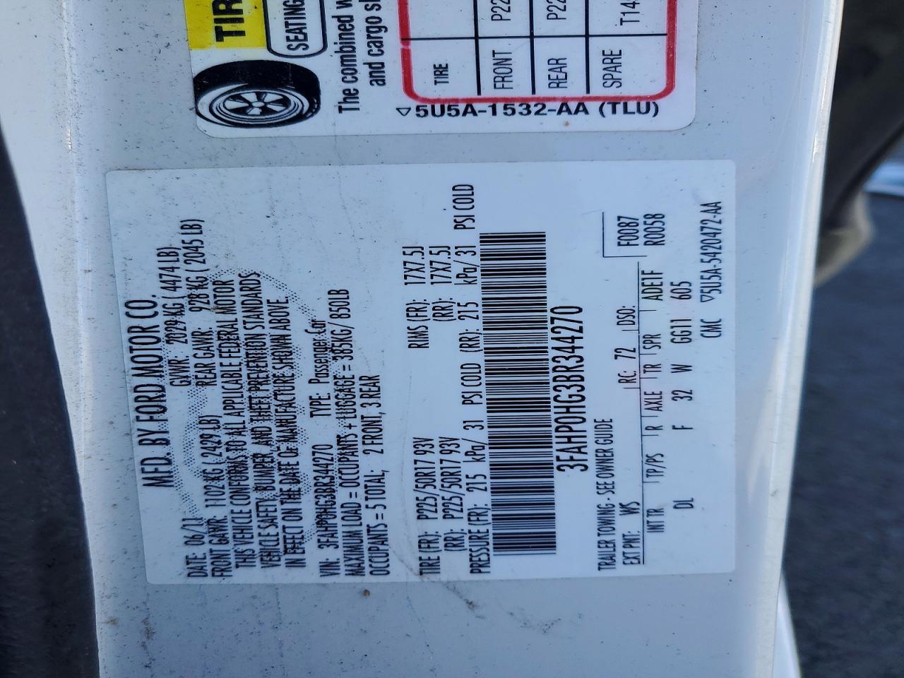 2011 Ford Fusion se