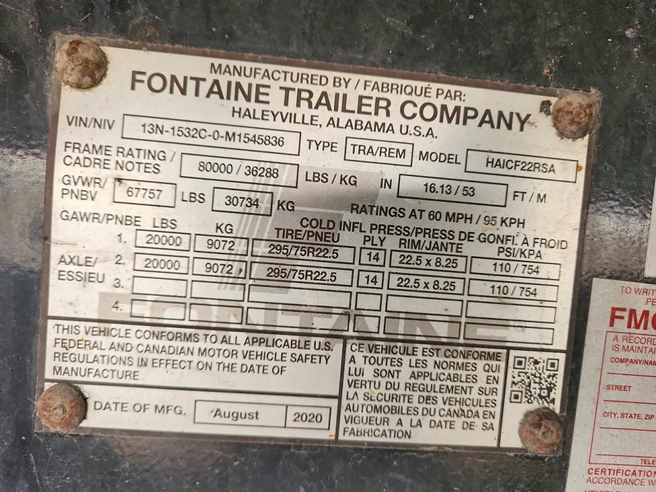 2021 Fontaine Trailer