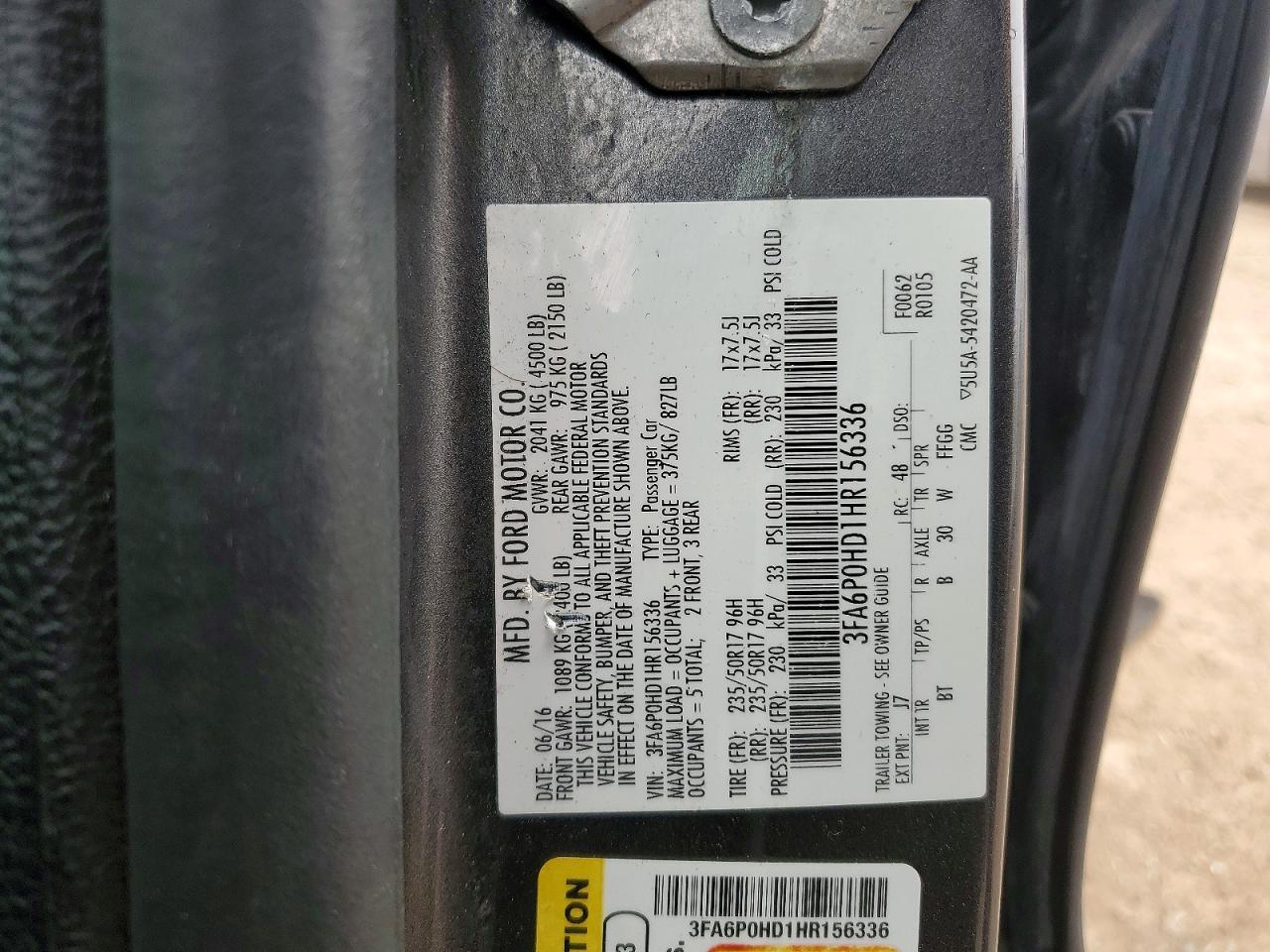 2017 Ford Fusion se