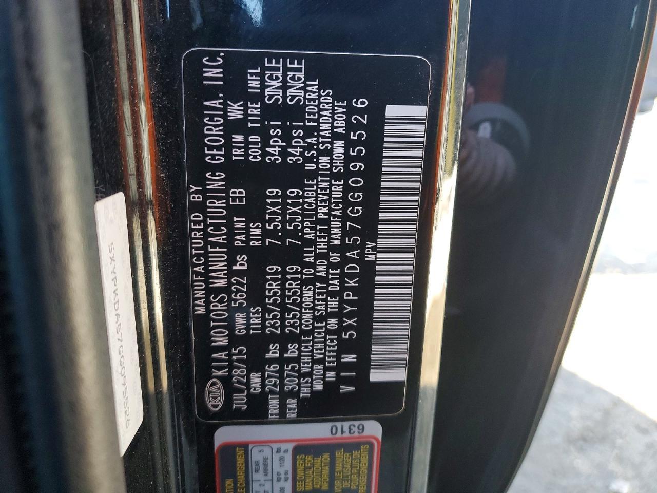 2016 KIA Sorento sx