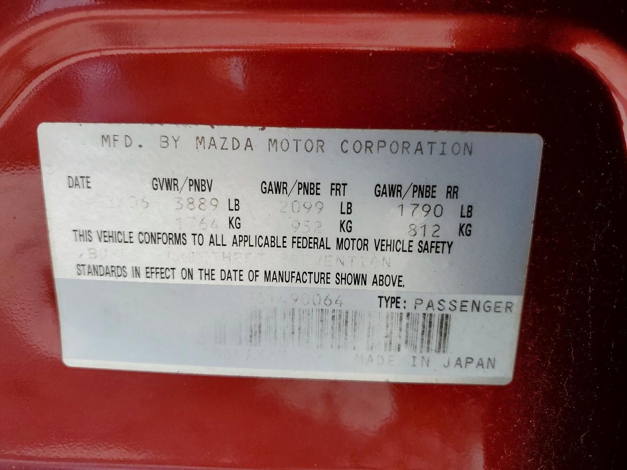 2006 Mazda 3 S