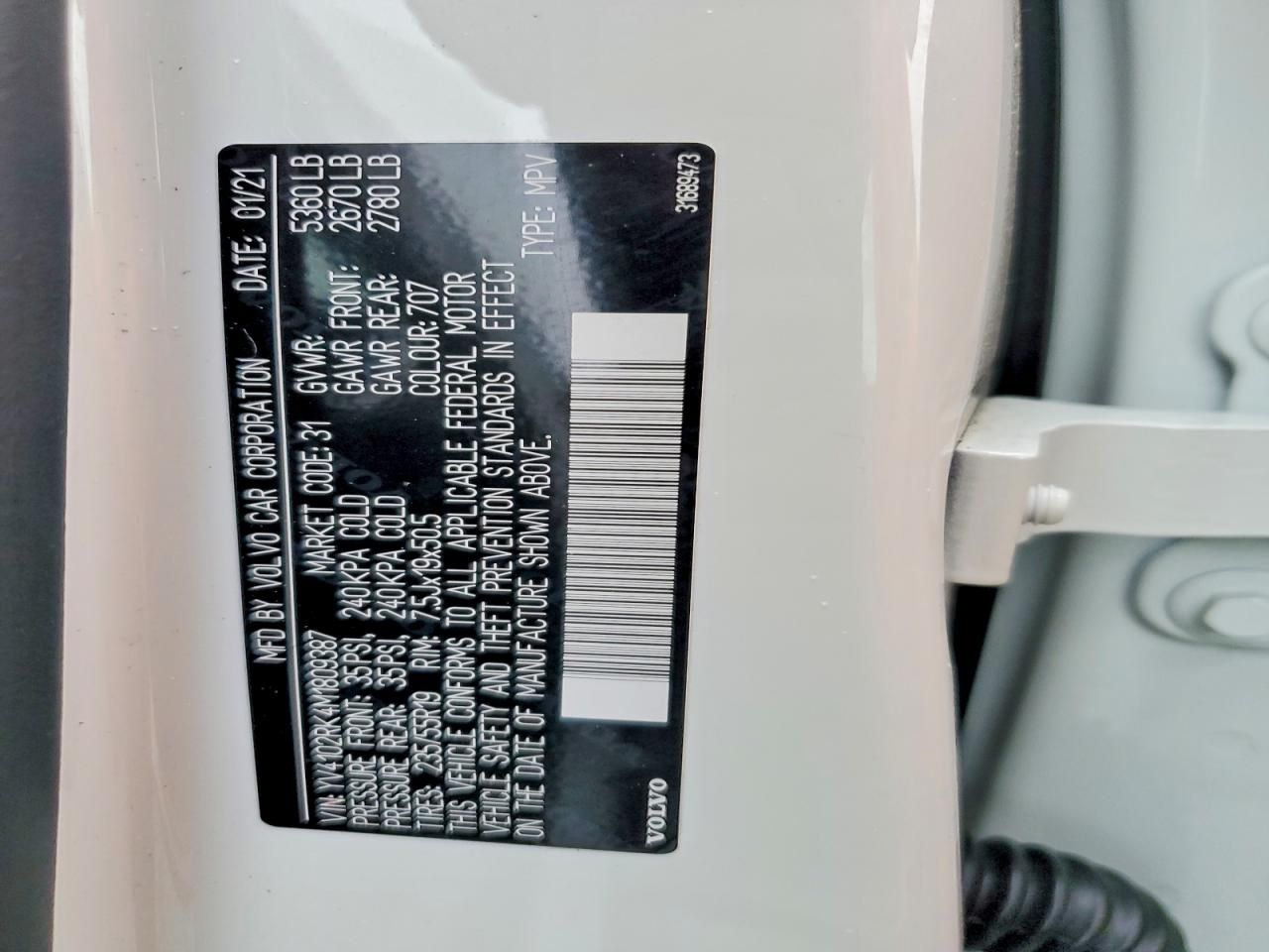 2021 Volvo Xc60 T5 Momentum