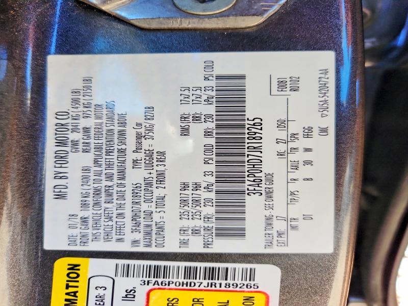 2018 Ford Fusion se