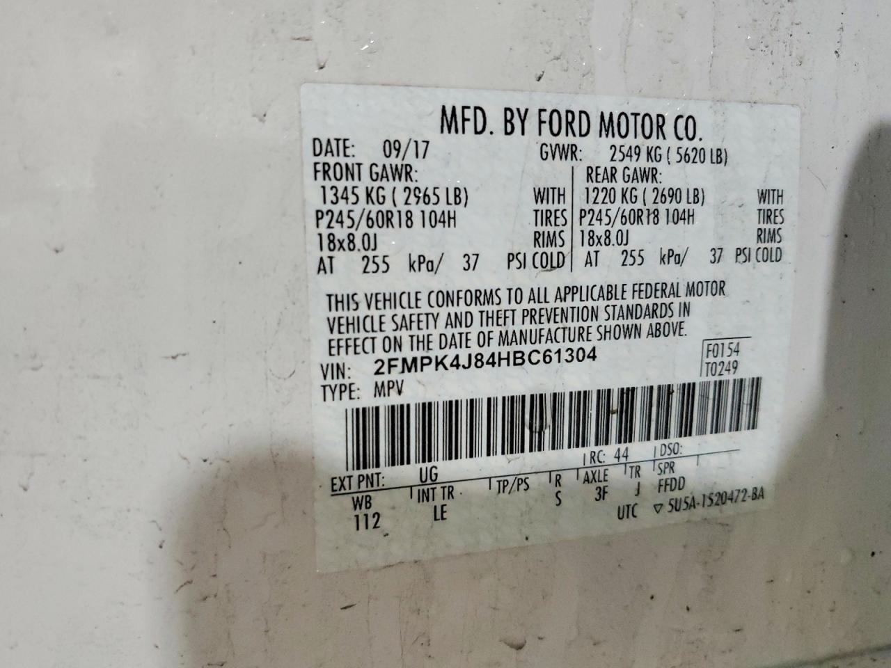 2017 Ford Edge sel