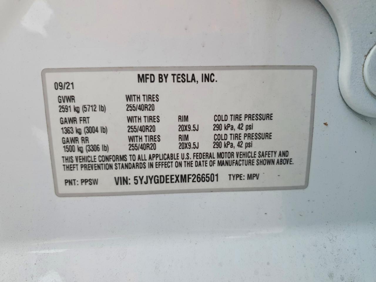 2021 Tesla Model y