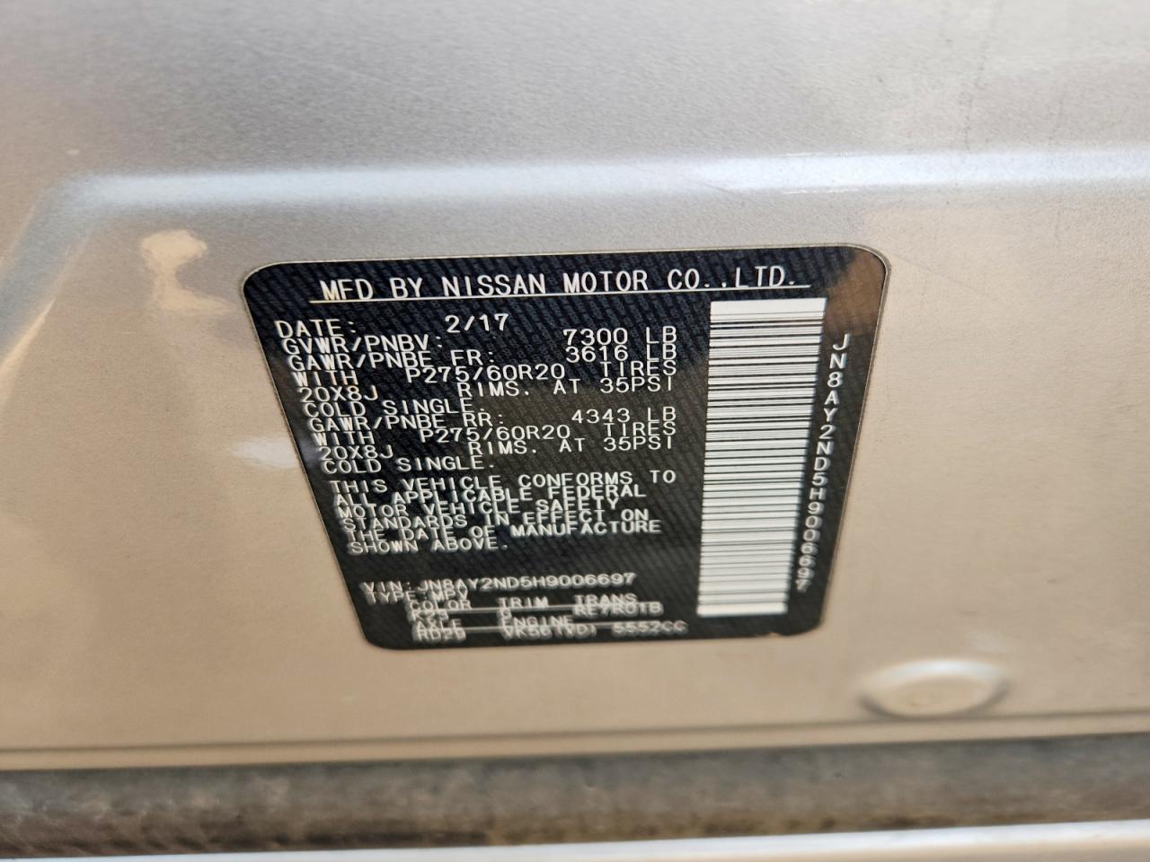2017 Nissan Armada sl