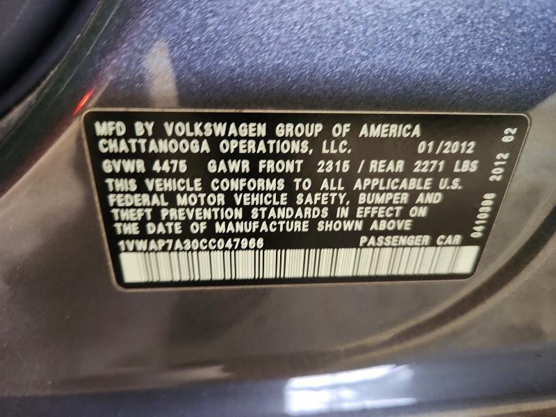 2012 Volkswagen Passat s