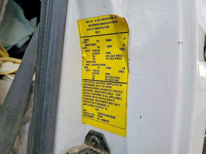 2022 Ford F750 Super Duty Forestry Bucket Truck