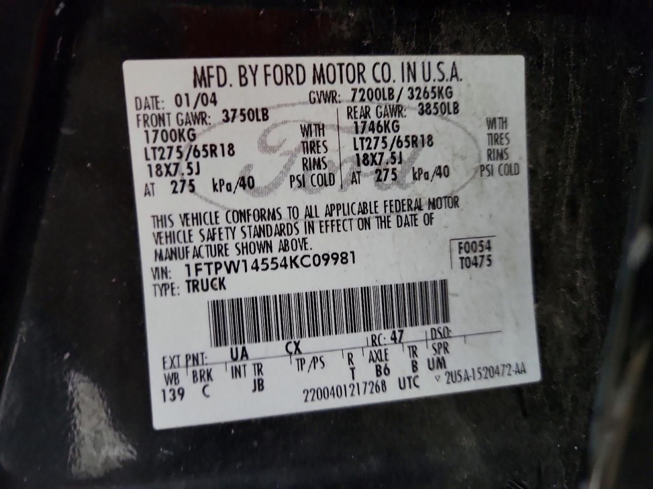 2004 Ford F150 Supercrew