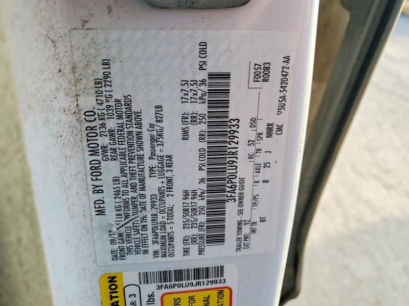 2018 Ford Fusion se Hybrid