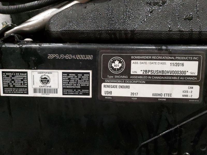 2017 Skidoo Snowmobile