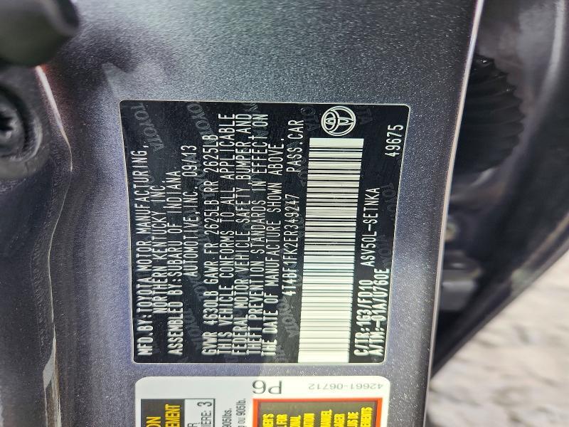 2014 Toyota Camry le