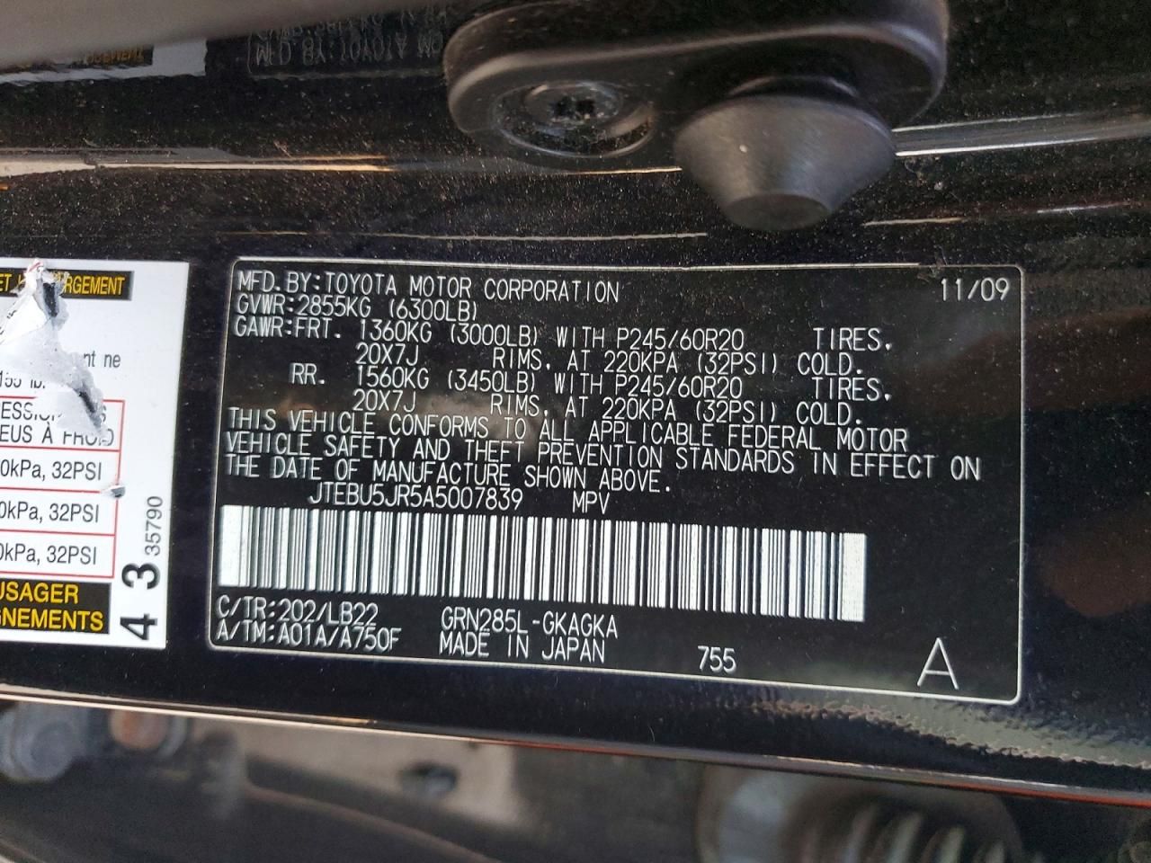 2010 Toyota 4runner SR5