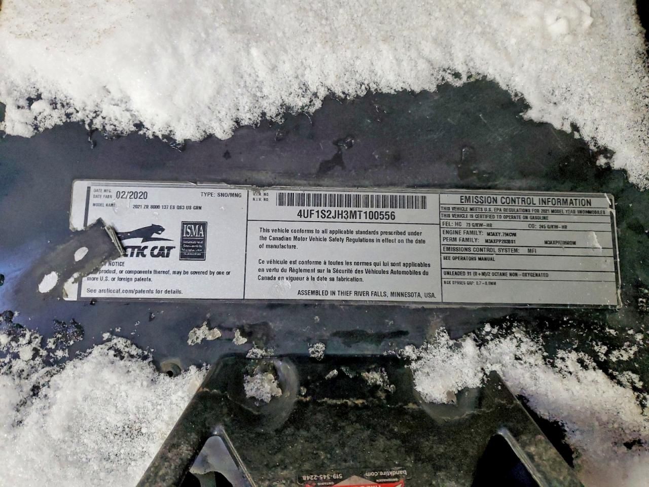 2021 Arctic Cat ZR 6000 XC