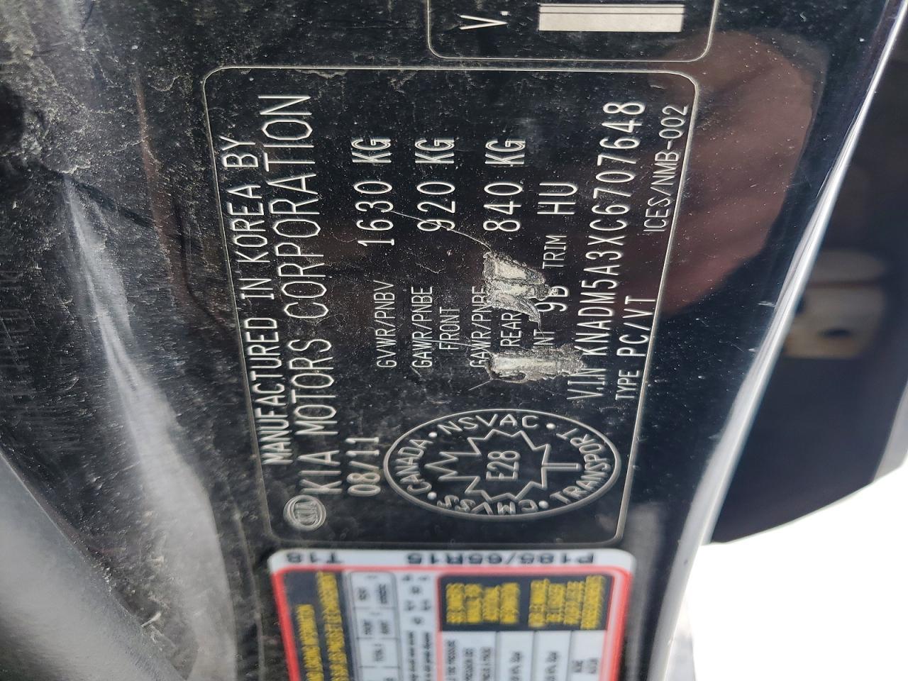 2012 KIA Rio lx