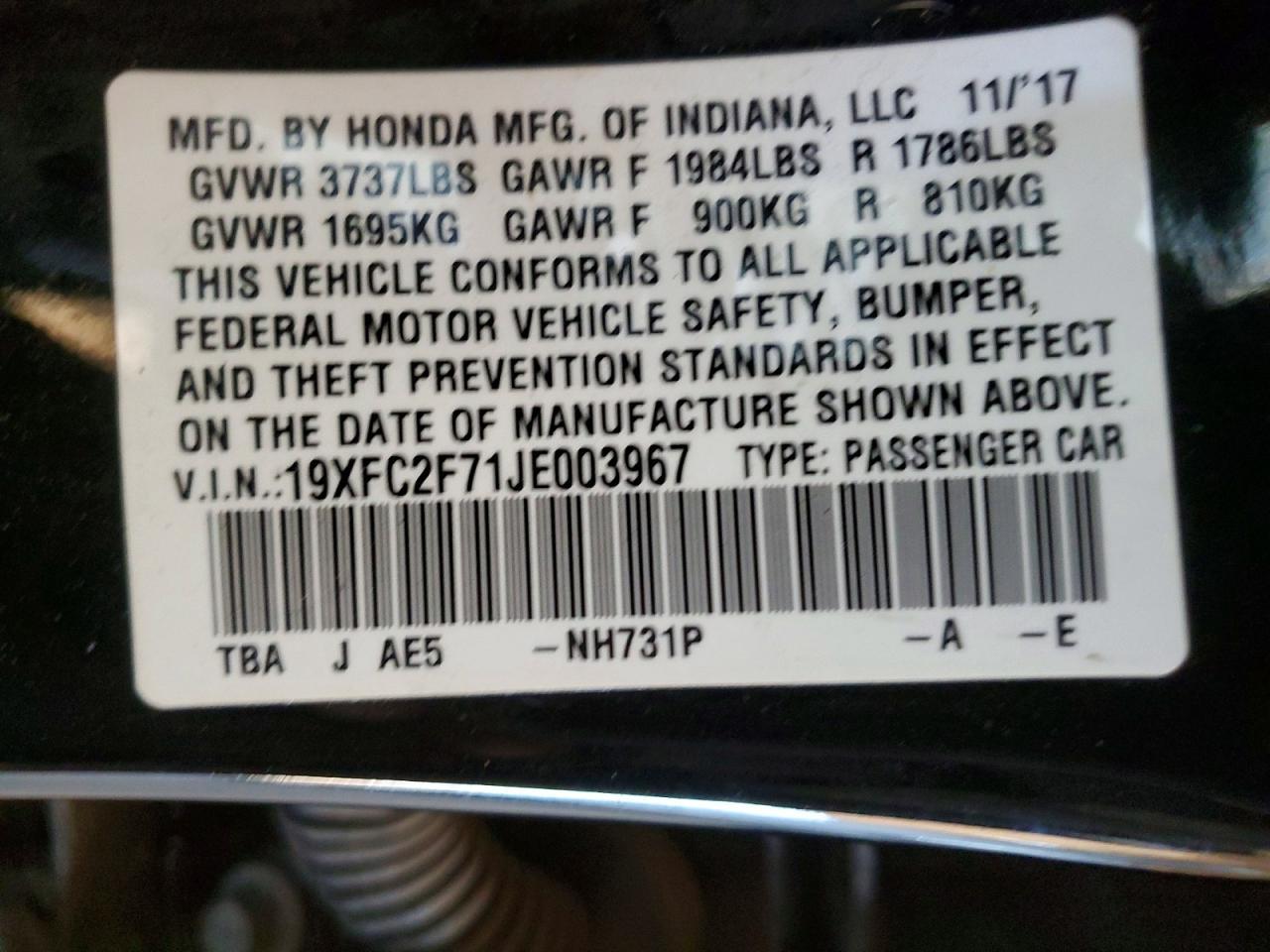 2018 Honda Civic ex