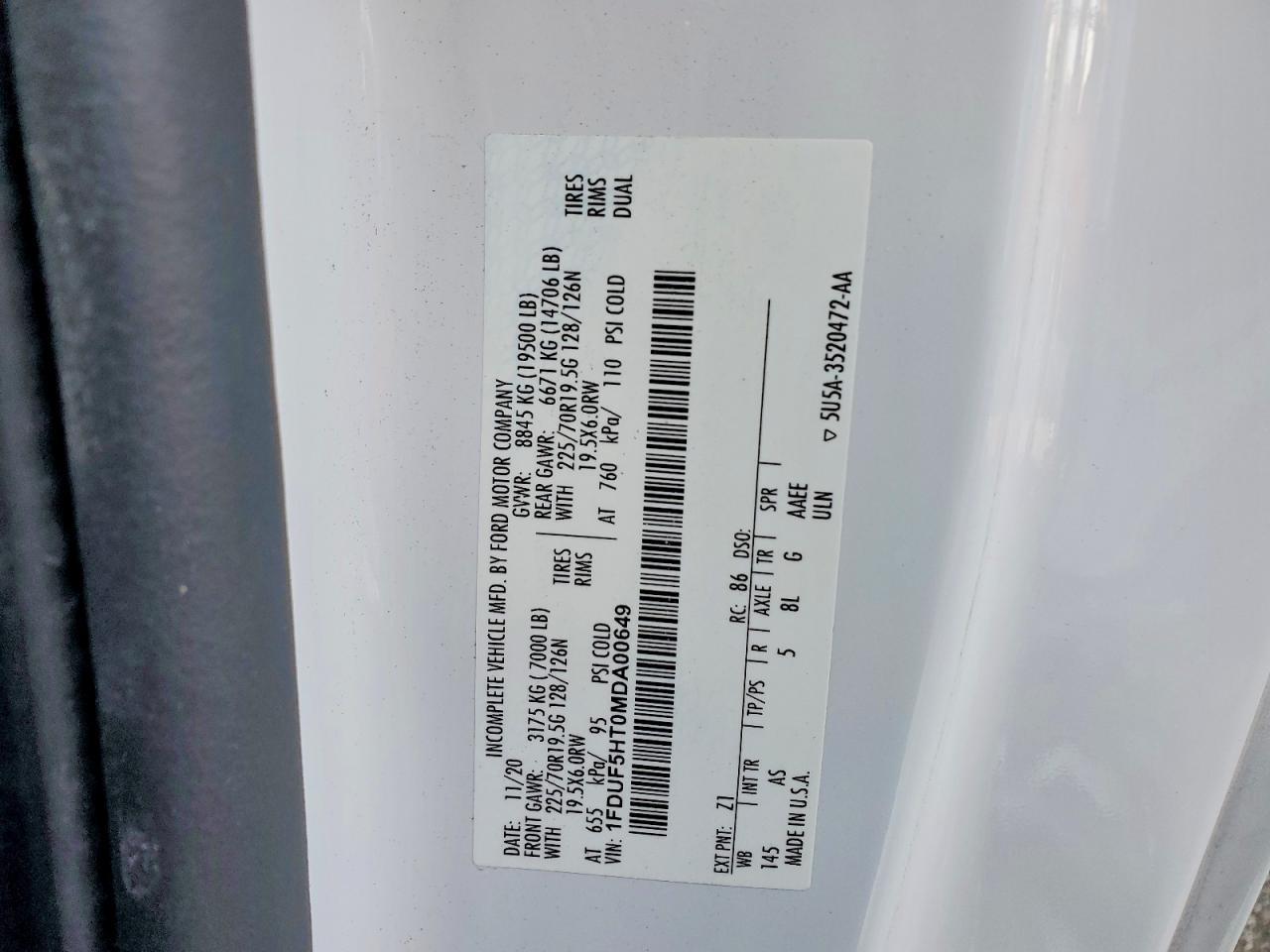 2021 Ford F550 Super Duty