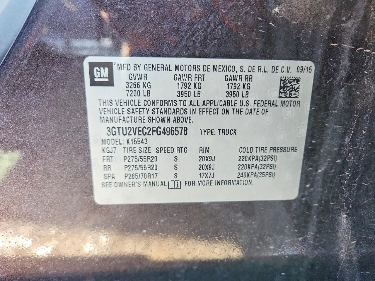 2015 GMC Sierra K1500 slt