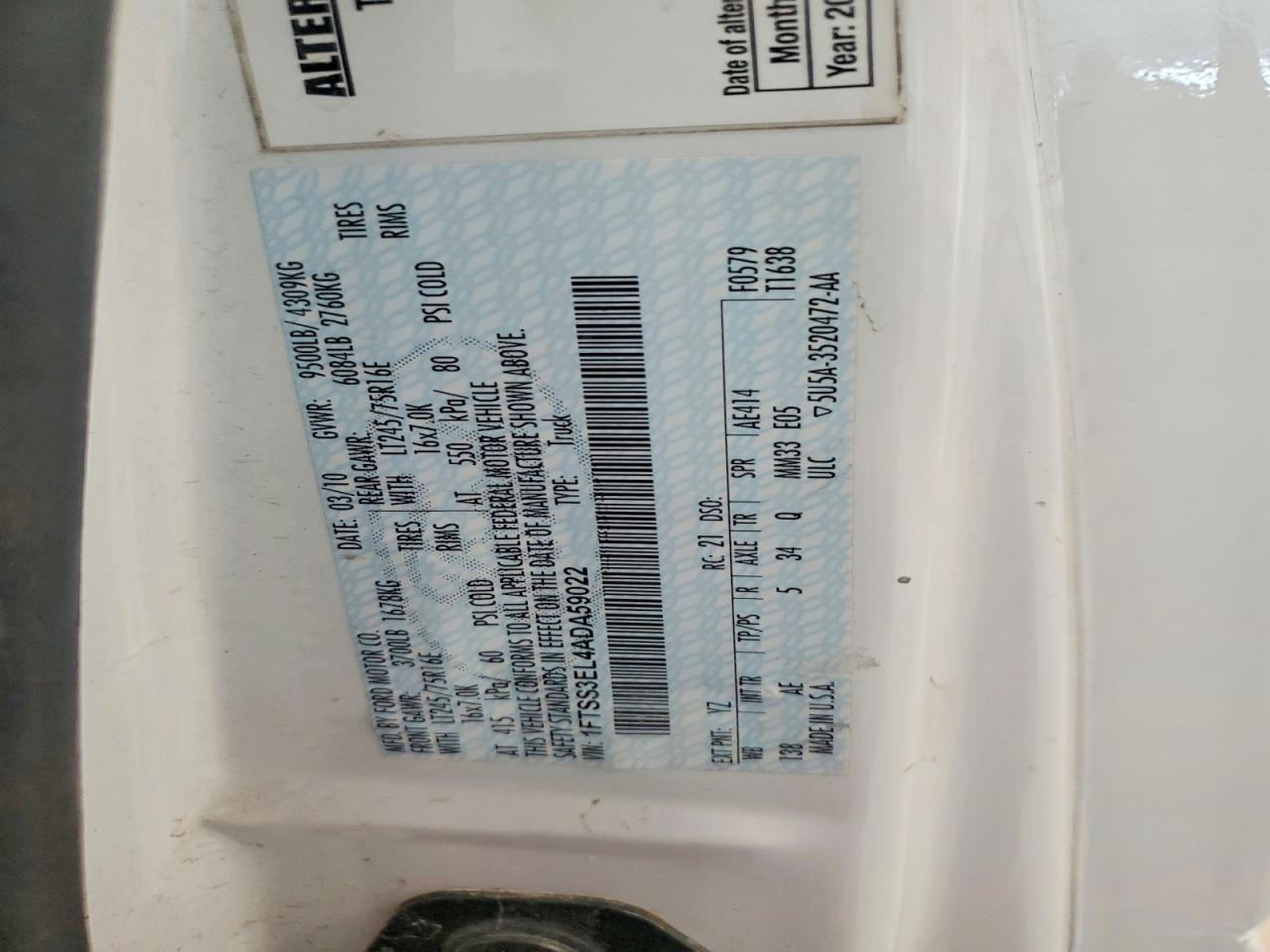 2010 Ford Econoline E350 Super Duty Van