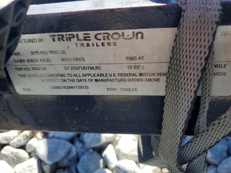 2022 Triple Crown Trailer Utility Trailer 7x16