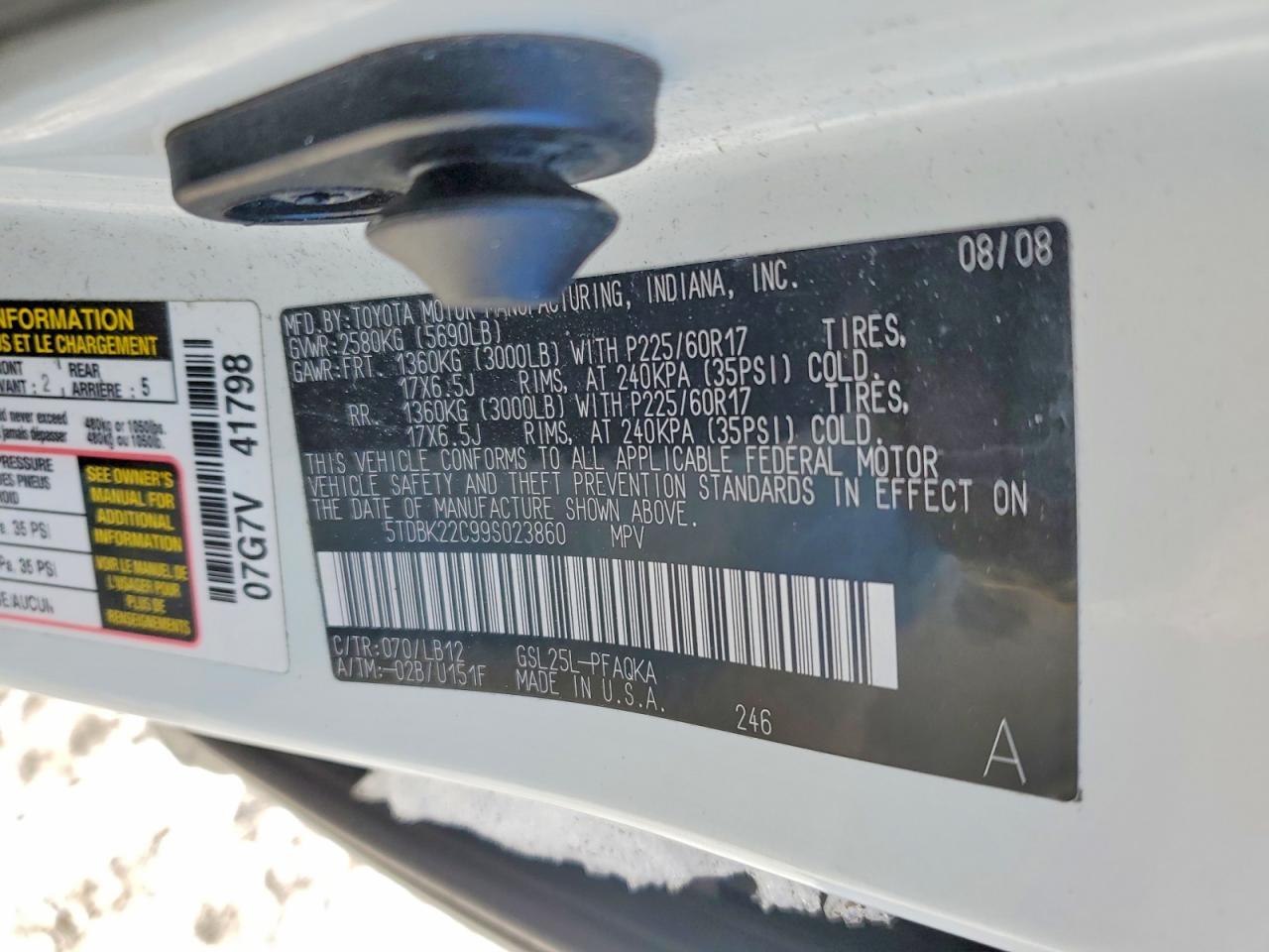 2009 Toyota Sienna xle