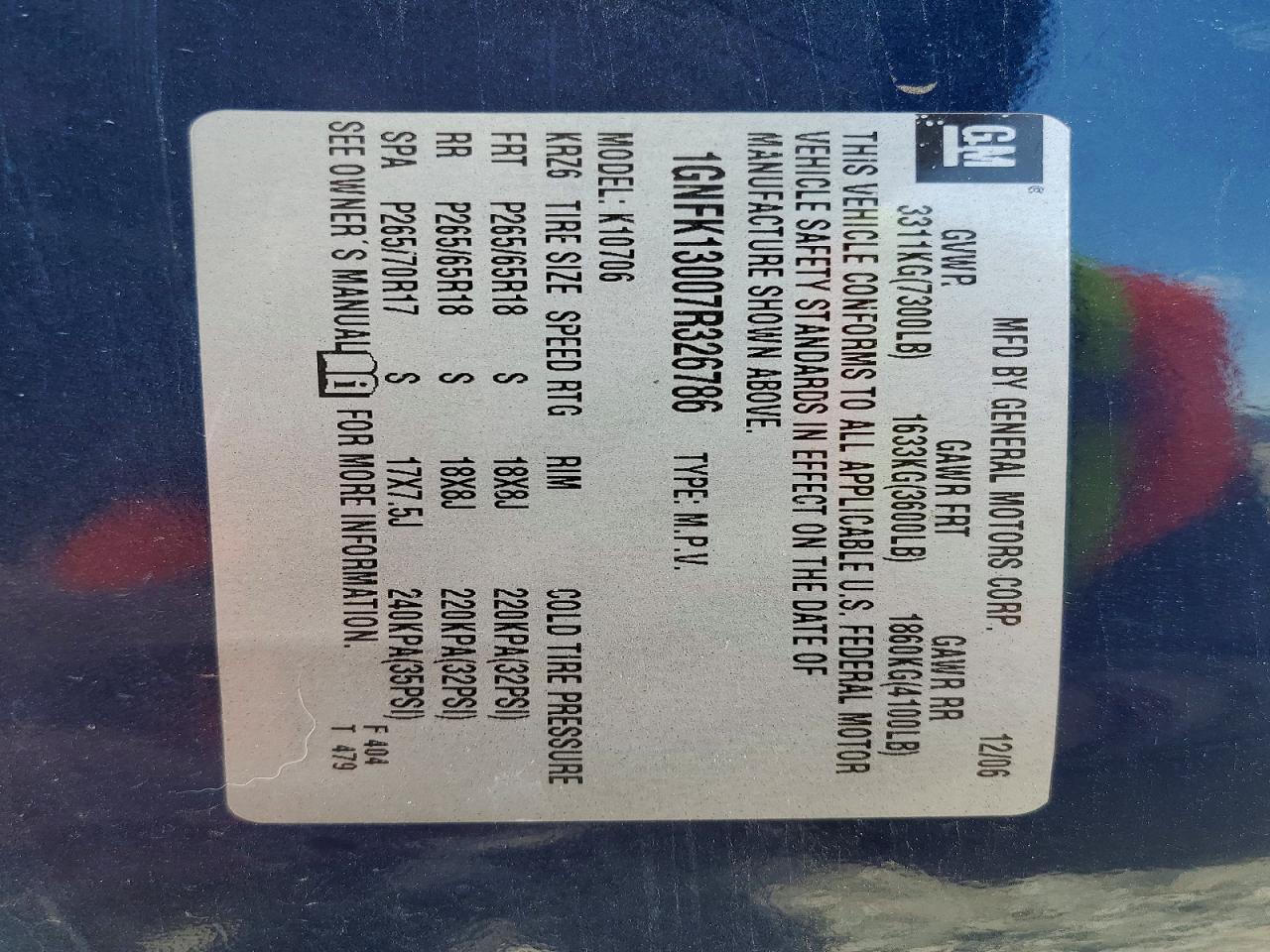 2007 Chevrolet Tahoe K1500