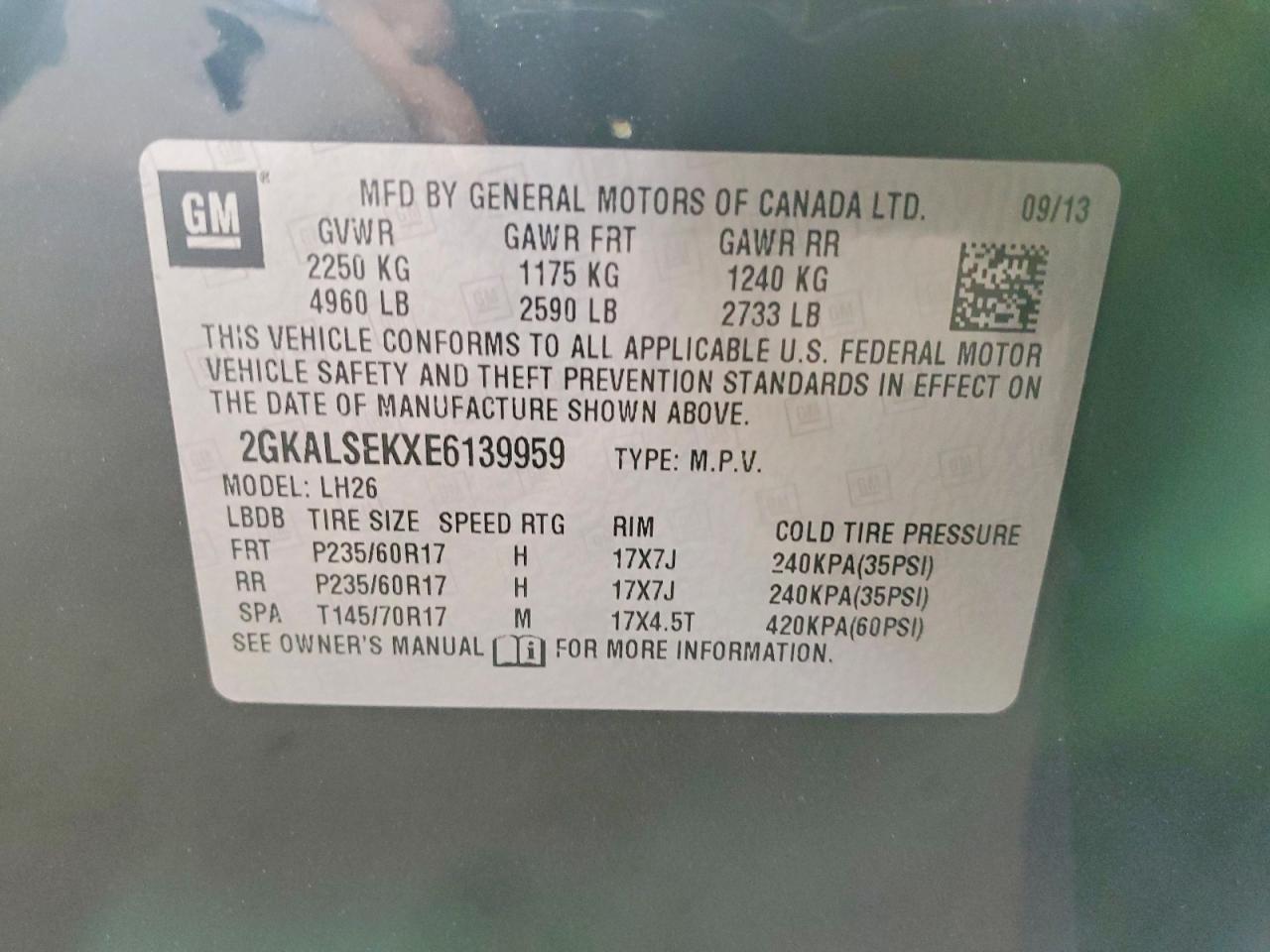 2014 GMC Terrain slt