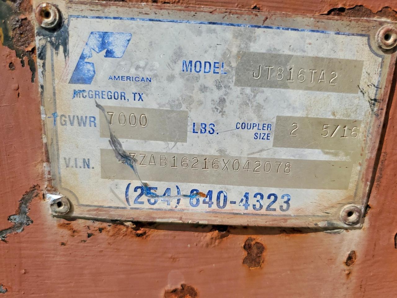 2006 Pace American JT816TA2 Enclosed Cargo Trailer