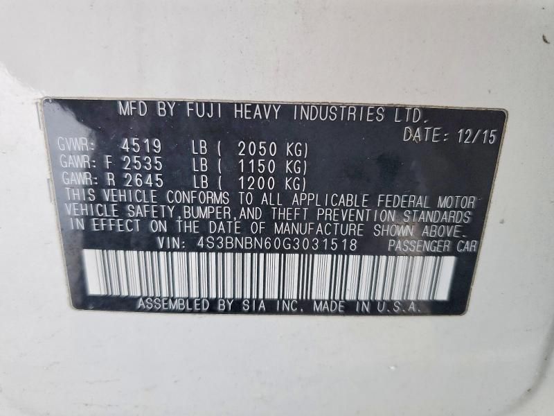 2016 Subaru Legacy 2.5i Limited